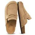 thumbnail image 1 of Judxsious Women's Suede Mules & Clogs Cork Footbed Slip On Mules Potato Shoes with Arch Support, 1 of 8