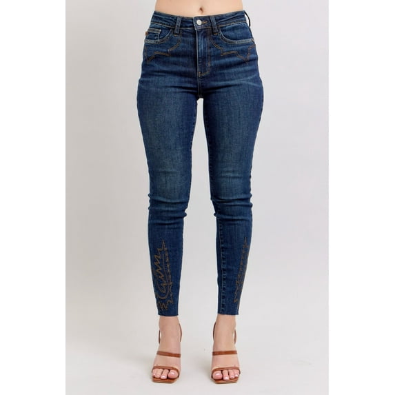 Judy Blue Full Size Embroidered High Rise Skinny Jeans Plus Size