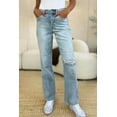 thumbnail image 1 of Judy Blue Full Size High Waist Distressed Straight Jeans - Rosa Apparel, 1 of 11