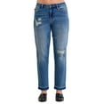 thumbnail image 1 of Judy Blue Full Size Mid Rise Bf Patch  Repair Destroy Release Hem Jeans Plus Size, 1 of 11