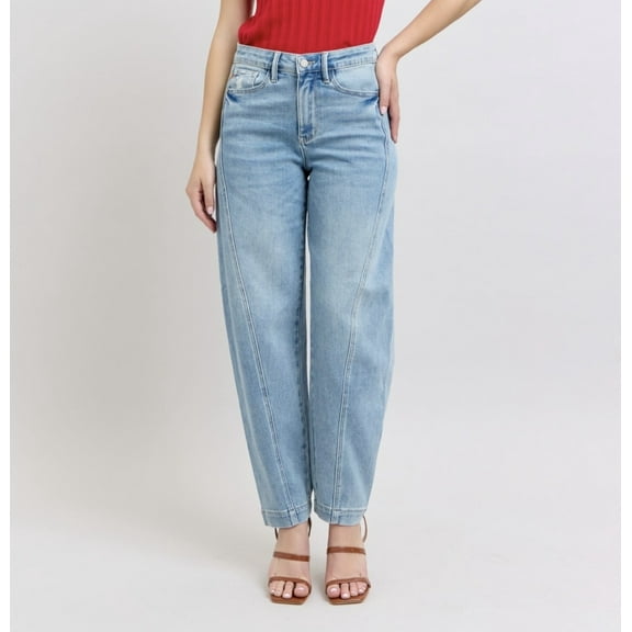 Judy Blue High Waist Barrel Leg Jeans (30)