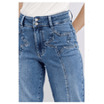 thumbnail image 1 of Judy Blue High Waist Star & Front Seam Detail Wide Leg Jeans (30), 1 of 4