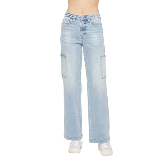 Judy Blue High Waist Straight Cargo Jeans