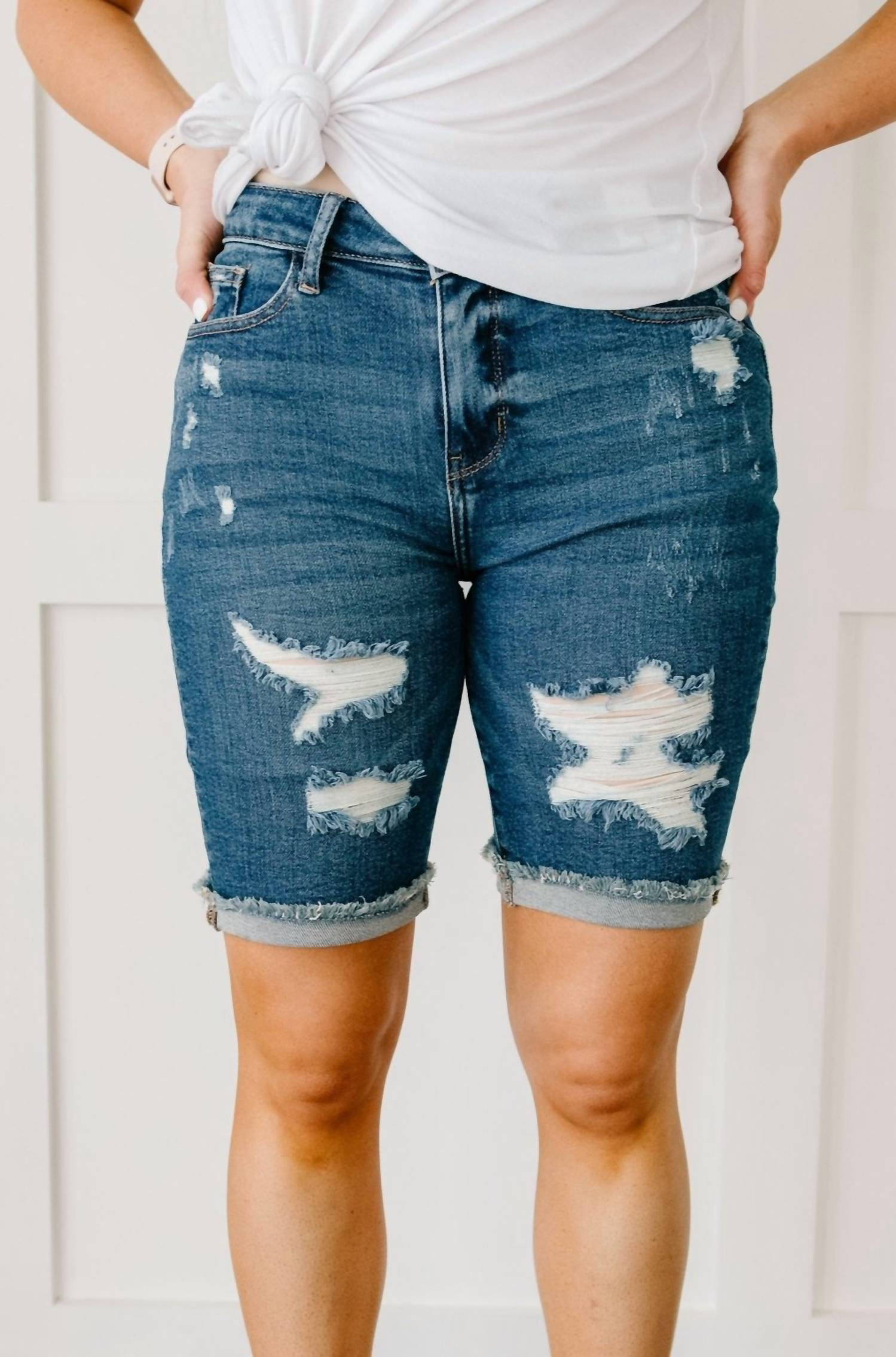 Judy Blue Longer Lengths Bermuda Shorts