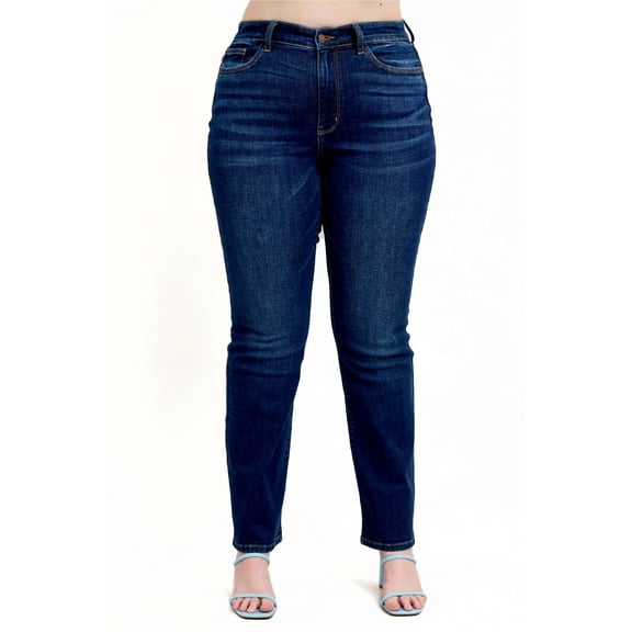 Judy Blue Mid Rise Dark Wash Bootcut Denim Jeans for Women, 20W