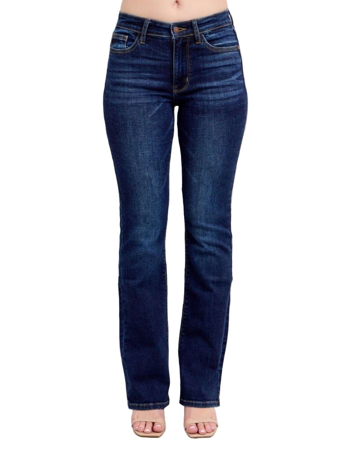 Womens Dark Wash Bootcut Jeans Women's Low-Rise Dark Wash Bootcut Jeans ...