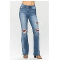 thumbnail image 1 of Judy Blue Mid Rise Plaid Patch Detail Bootcut Jeans, 1 of 5