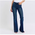 thumbnail image 1 of Judy Blue Mid-Rise Rhinestone Side Panel Detail Flare Jeans (27), 1 of 4