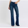 thumbnail image 1 of Judy Blue Mid-Rise Rhinestone Side Panel Detail Flare Jeans (31), 1 of 4