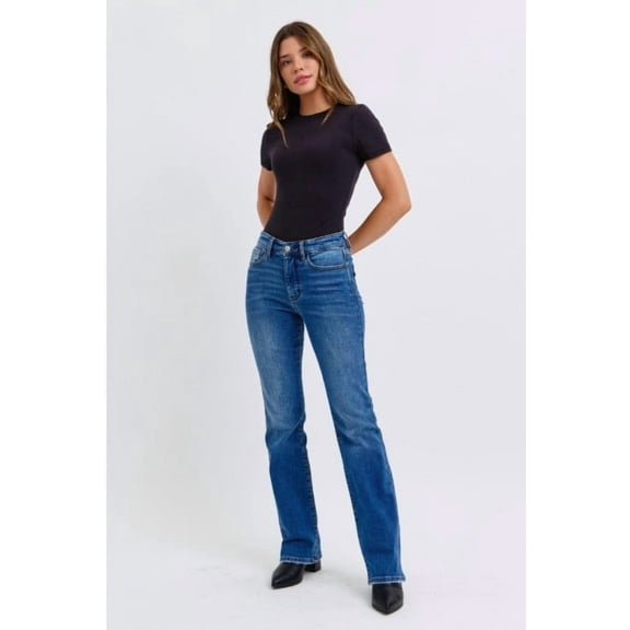 Judy Blue Mid Rise Thermal Bootcut Jeans (31)