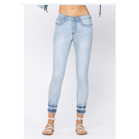 Judy Blue Plus Size Released Hem Skinny Jeans