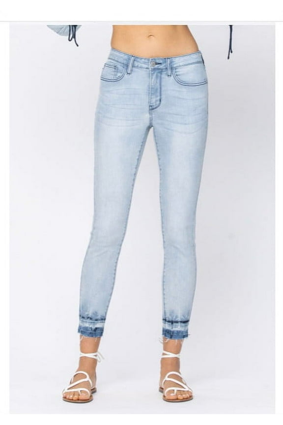 Plus Size Released Hem Skinny Jeans