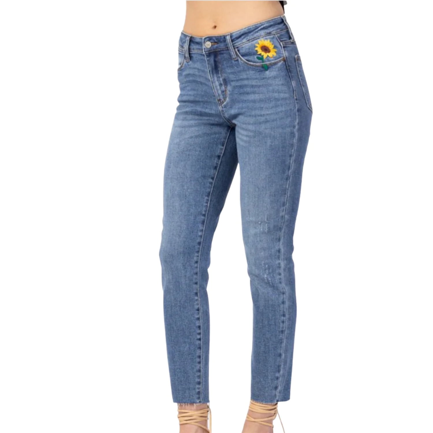 RELAXED FIT EMBROIDERED JEANS - NEW IN-WOMAN