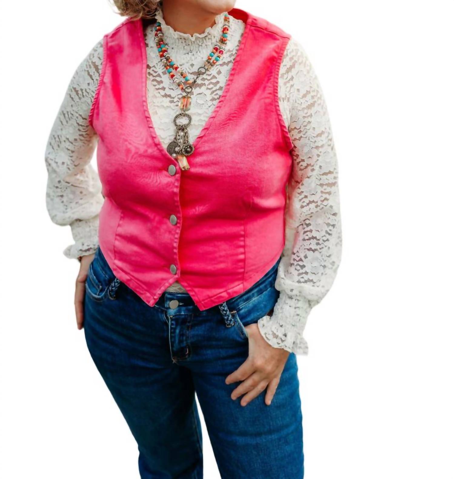 Judy Blue Wildflowers & Wild Horses Vest