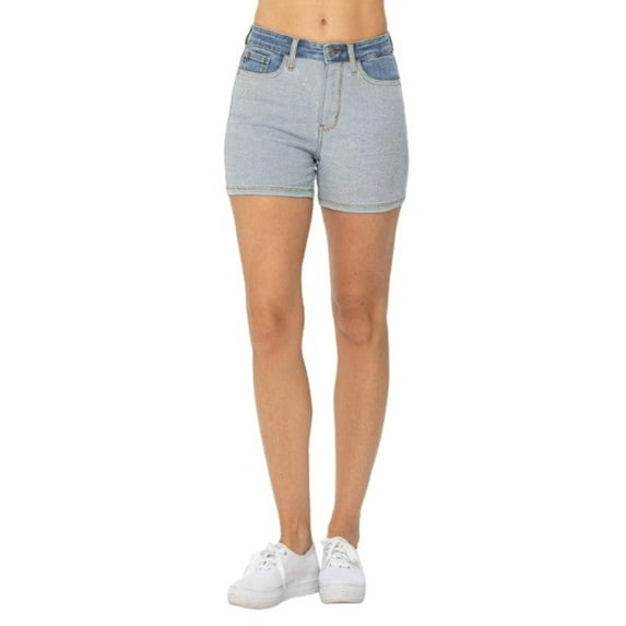Judy Blue Women's Color Block Denim Shorts