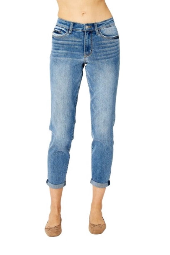 Judy Blue Women's Cuffed Hem Slim Jeans