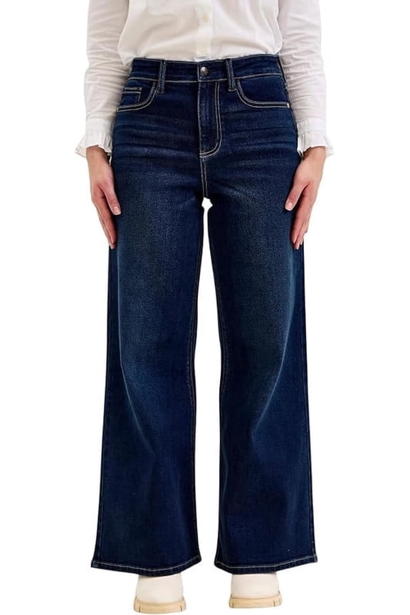 Womens Jeans - High Waisted Petite Lux Retro Wide