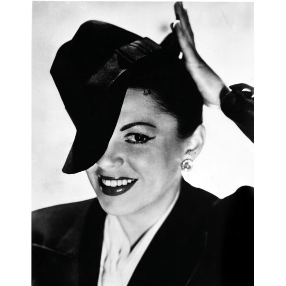Judy Garland portrait with tipped hat on head Photo Print (24 x 30)