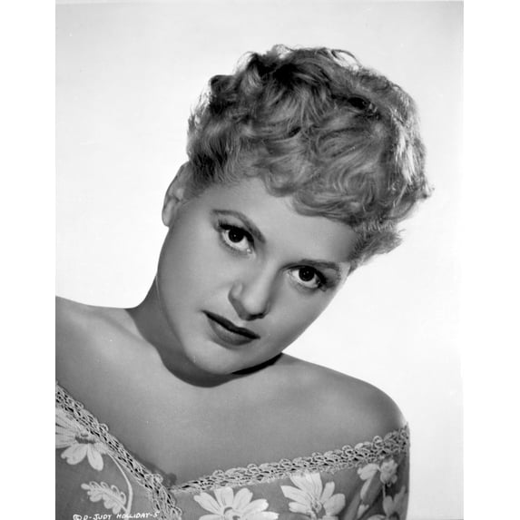 Judy Holliday on V-neck Printed Leaning Portrait Photo Print (24 x 30)