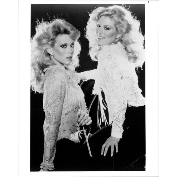 Judy Landers and Audrey Landers studio pose together 8x10 inch photo