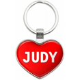 thumbnail image 1 of Judy - Names Female Metal Heart Keychain Key Chain Ring, Multiple Colors Available, 1 of 1