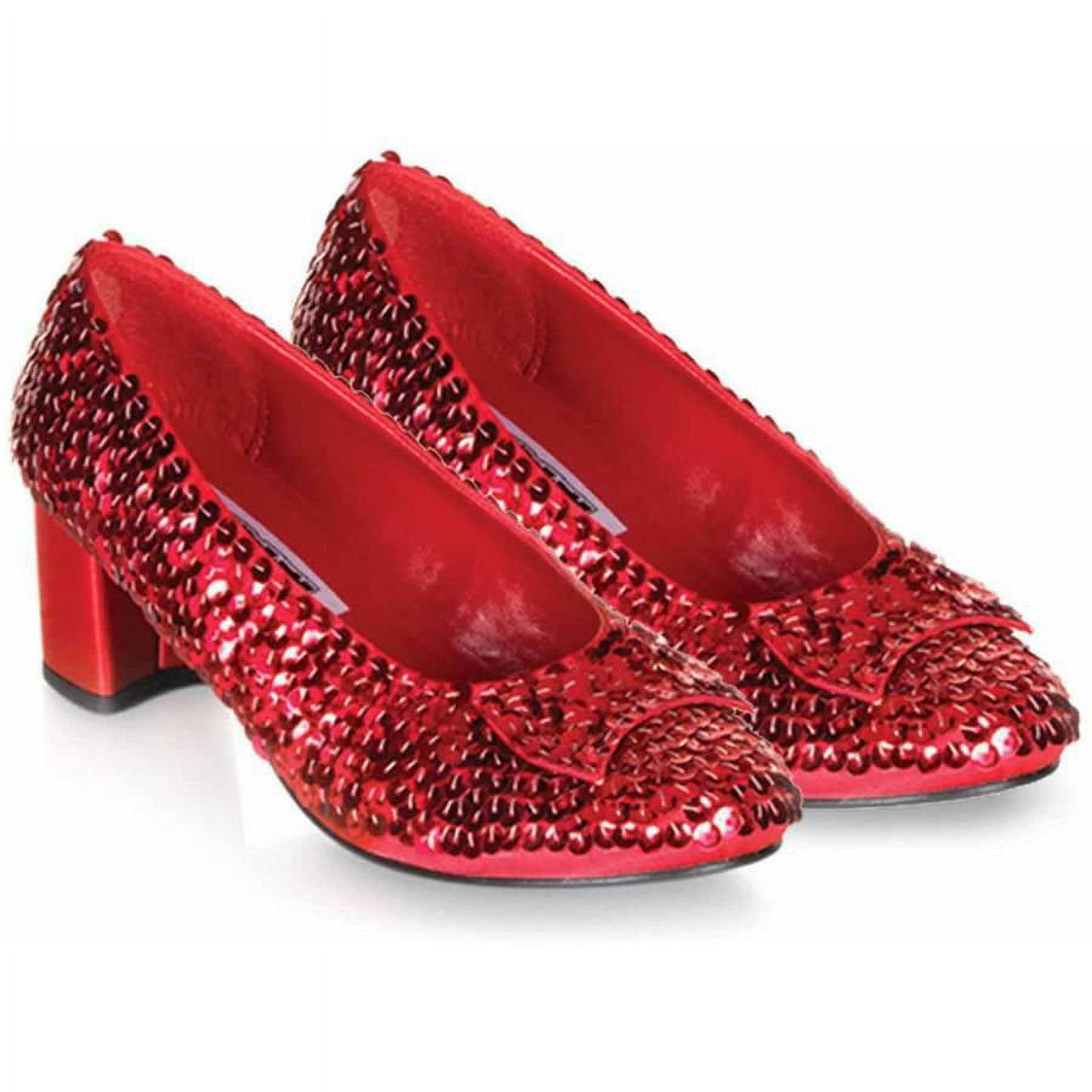 SOLD OUT! Ruby Red Sparkling Sequins Women's Slip On Shoes Size L 9-10
