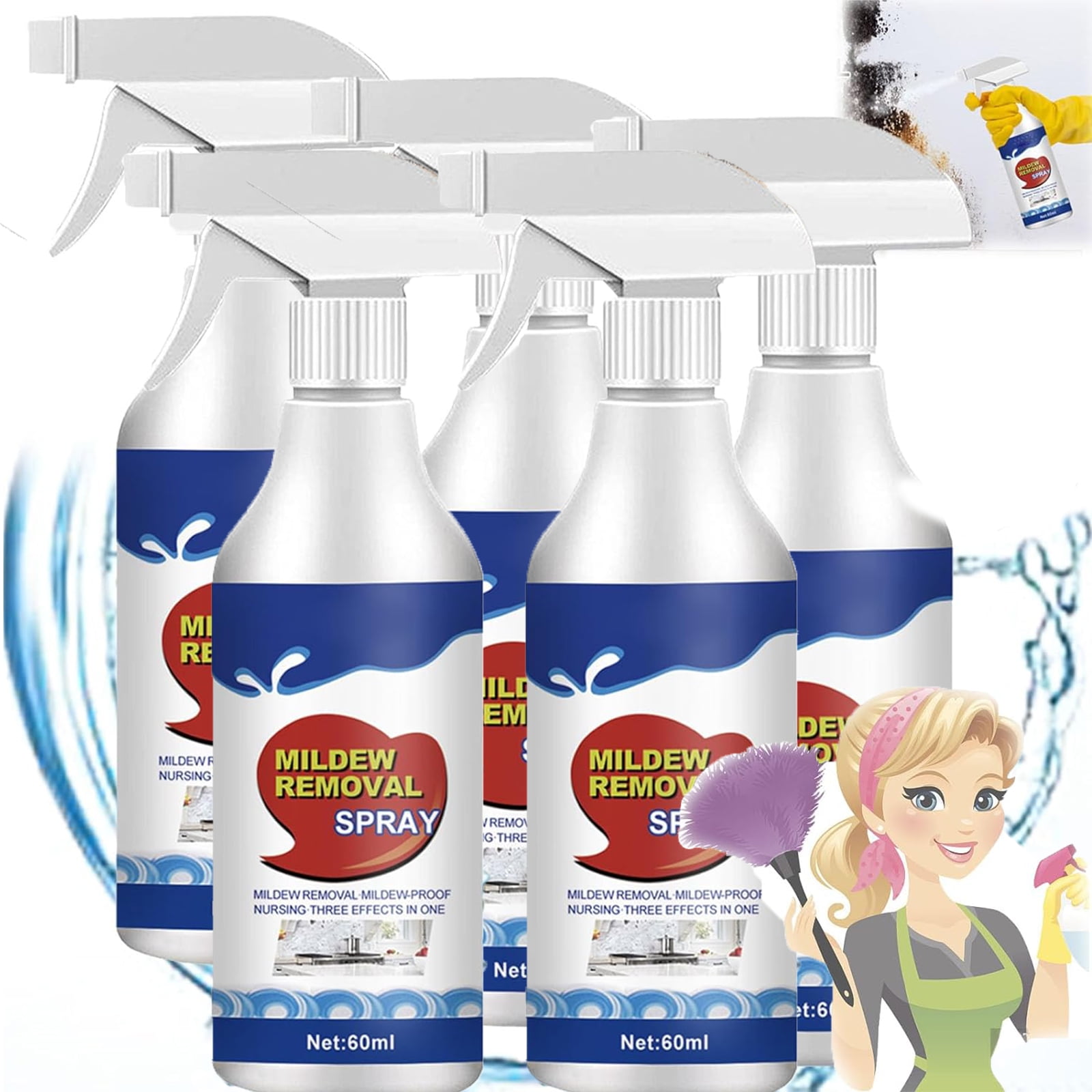 Mould Remover Spray Mould Spray & Mildew Cleaner Removes Mouldy Stains  500ml