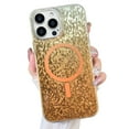 thumbnail image 1 of Jueaes For iPhone 15 Pro Max Case Magnetic, Gradient Bling Glitter Case with Screen Protector, Gold, 1 of 6