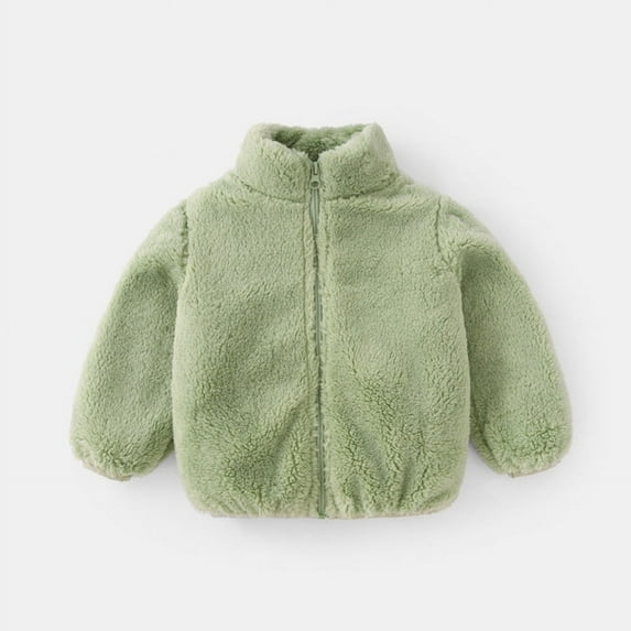 Juebong Baby Boys Girls Coats Clearance Toddler Baby Grils Fleece Outwear Boys Zipper Solid-color Thick Kids Warm Coat