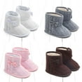 thumbnail image 1 of Juebong Baby Boys Girls Fleece Lined Snow Boots Cozy Winter Warm Shoes Infant Outdoor Booties Toddler Non-Slip Walking Shoes Pink,14, 1 of 6