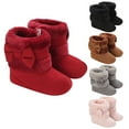 thumbnail image 1 of Juebong Baby Fleece Snow Boots Infant Boy Girl Winter Boots Nonslip Outdoor Warm Shoes Newborn Ankle Booties Black,13, 1 of 7