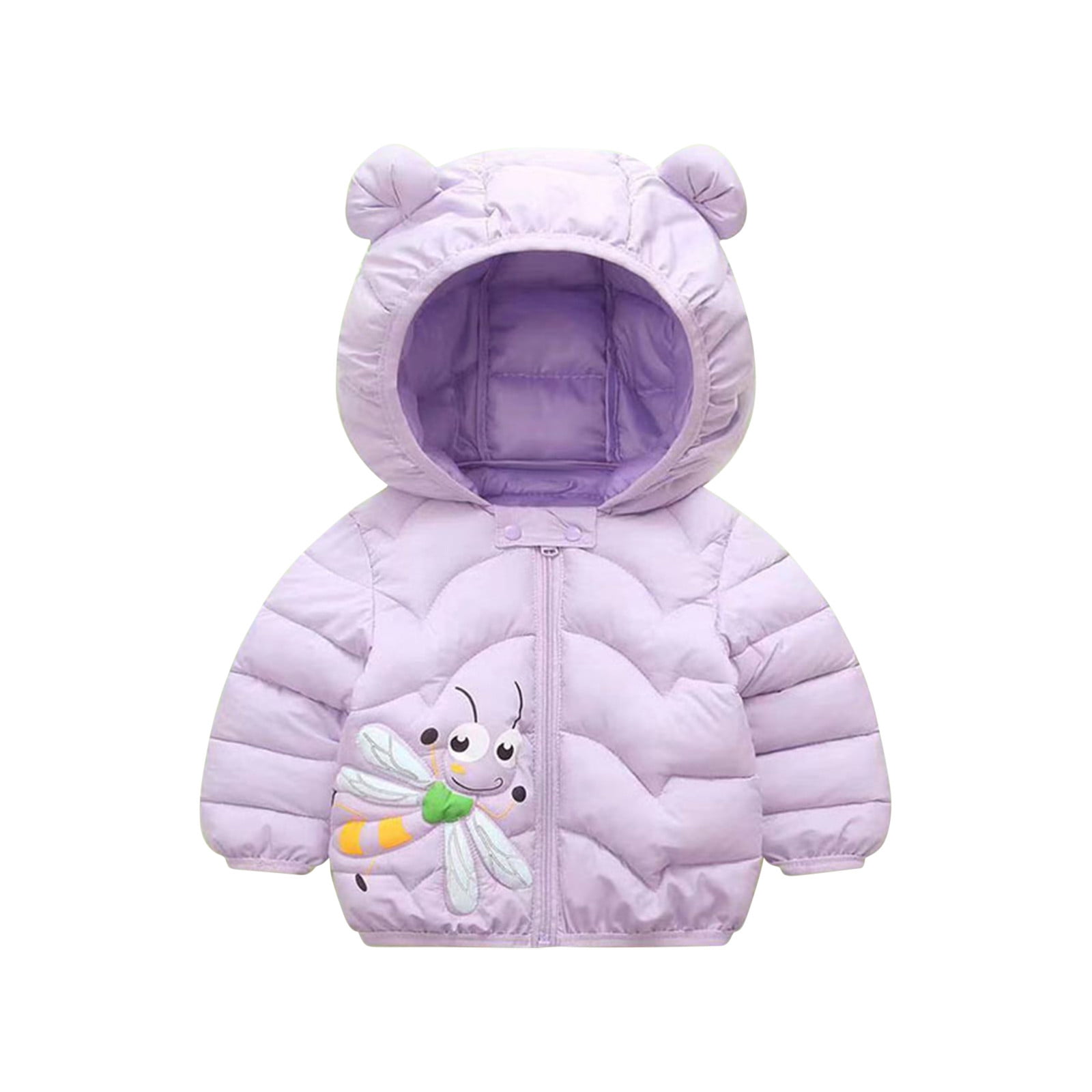 Juebong Baby Girl Boy Down Parkas 3D Ears Hooded Long Sleeve Zipper
