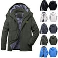 thumbnail image 1 of Juebong Big and Tall Mens Fleece Lined Parka Jacket Winter Coats Warm Hoodie Puffer Coat Water-repellent Zipper Thicken Outerwear White,XXXXXXXL, 1 of 5