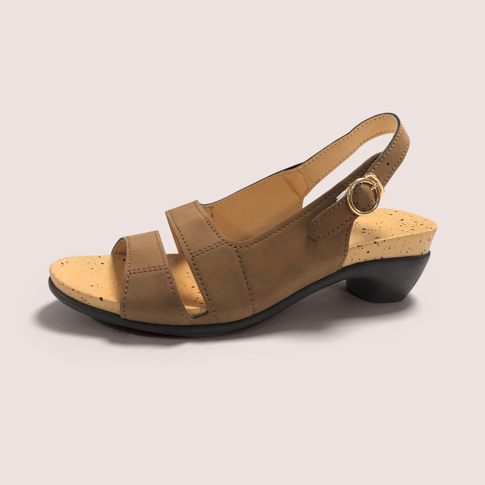 (Clean Up - Delivery in 3-5 days) Pleated Bow Open Toe Chunky Block Heel Sandals main image 0