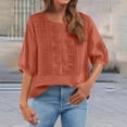 thumbnail image 1 of Juebong Blouses for Womens Summer Plus Size Tunic Tops S-5XL, V Neck Floral Printed Ugly Flowy Pleated Shirt Blouse Style For Laides And Girl, 1 of 6