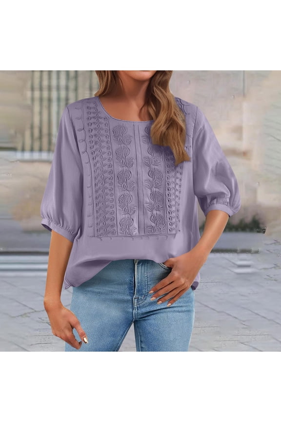 Blouses for Womens Summer Plus Size Tunic Tops S-5XL, V Neck Short Sleeve Floral Print Pleated Flowy Shirt Blouse Style For Laides And Girls