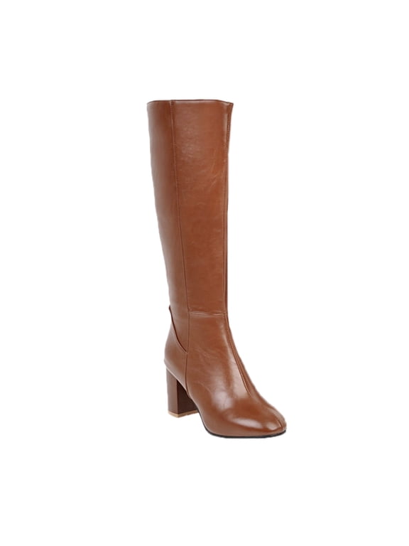 Boots on Clearance 2023 Knee High Boots for Women Gogo Boots 70s Boots,Leather Pointed Toe Chunky Knee High Platform Dress Boots, Fashion Long Chunky Tall Gogo Boots for Fall