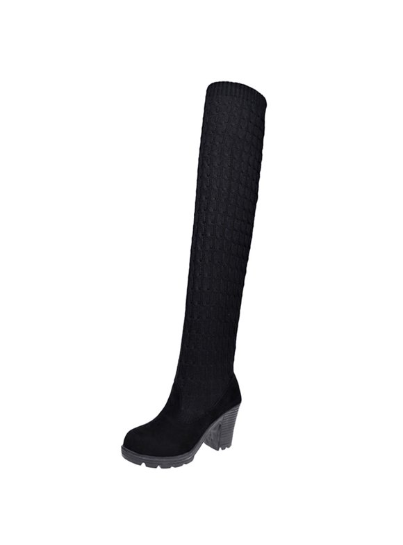 Knee Knit Boots