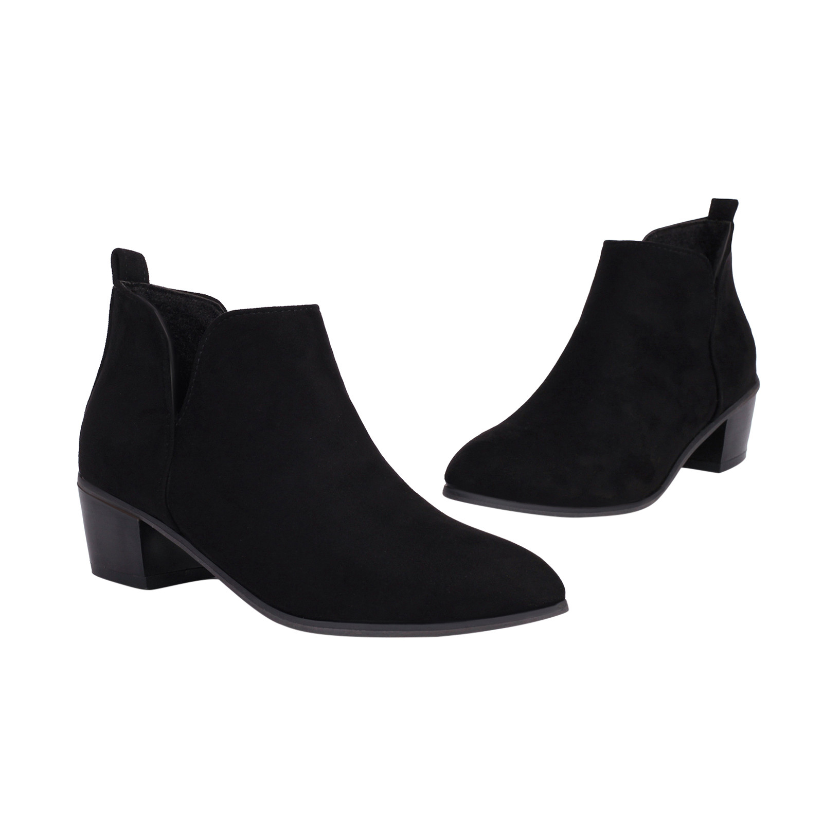 Juebong Boots on Clearance 2023 Women's Ankle Boots Low Heels Chunky