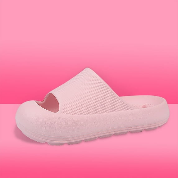 Juebong Children's Slippers Indoor Bathroom Non-slip Water Leakage Drag Boys And Girls Cute Thick Soft Bottom Sandals, Pink, 209 Years
