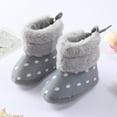 thumbnail image 1 of Juebong Christmas Deals Baby Winter Warm Snow Boots Soft Sole Prewalker Non-Skid Boots For Infant Toddler Boys Girls,Gray,12-18 Months, 1 of 7