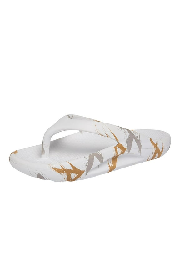 Couple Women Men Orthotic Flip Flops Arch Support Soft Thong Sandals Slippers,White Size 37-38