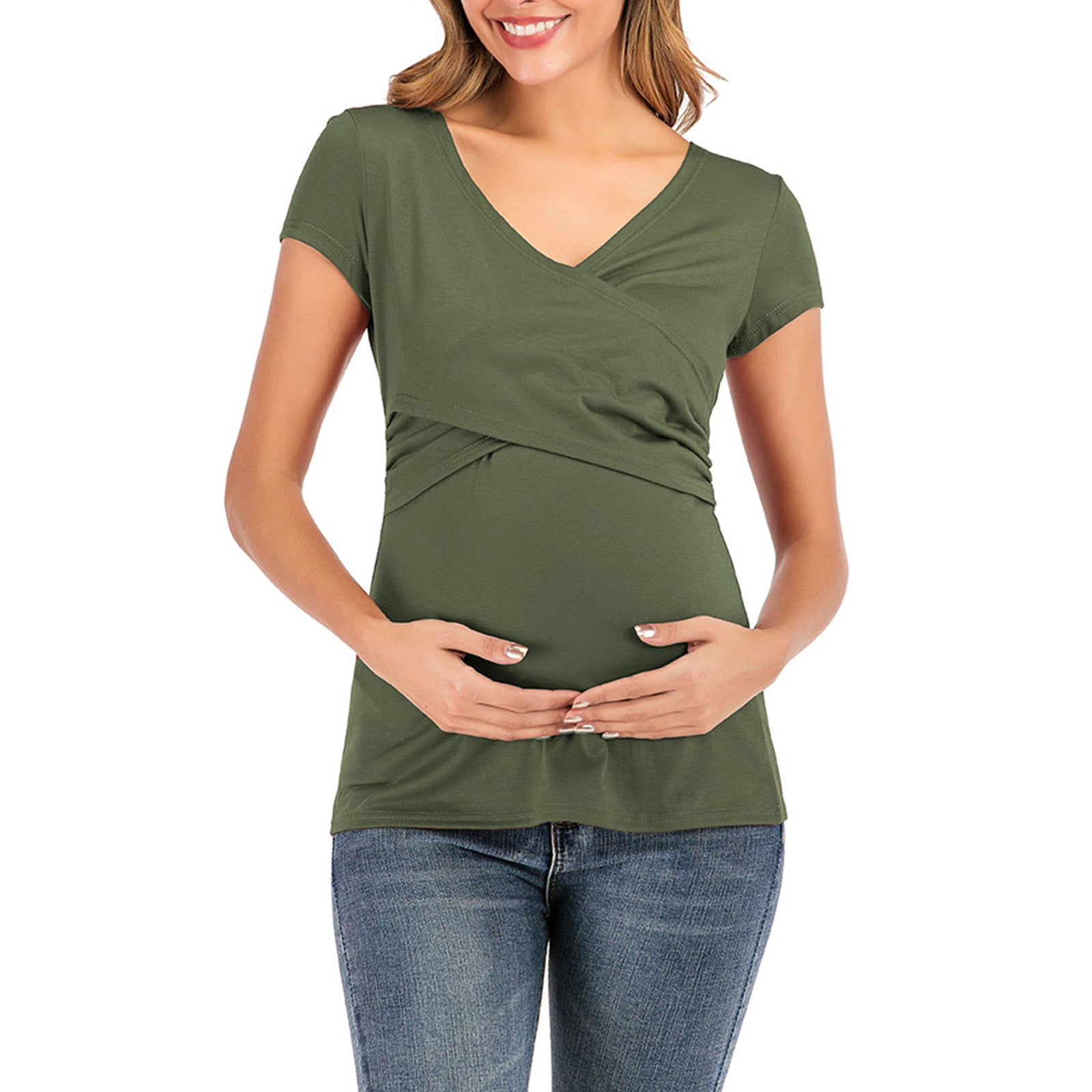  Motherhood Maternity Womens Wrap Front Nursing