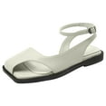 thumbnail image 1 of Juebong Cut Peep Toe for Women Girls Dressy Sandals Summer Low Heeled Flat Sandals Ankle Strap Fisherman Gladiator Party Work Walking Sandals, 1 of 4