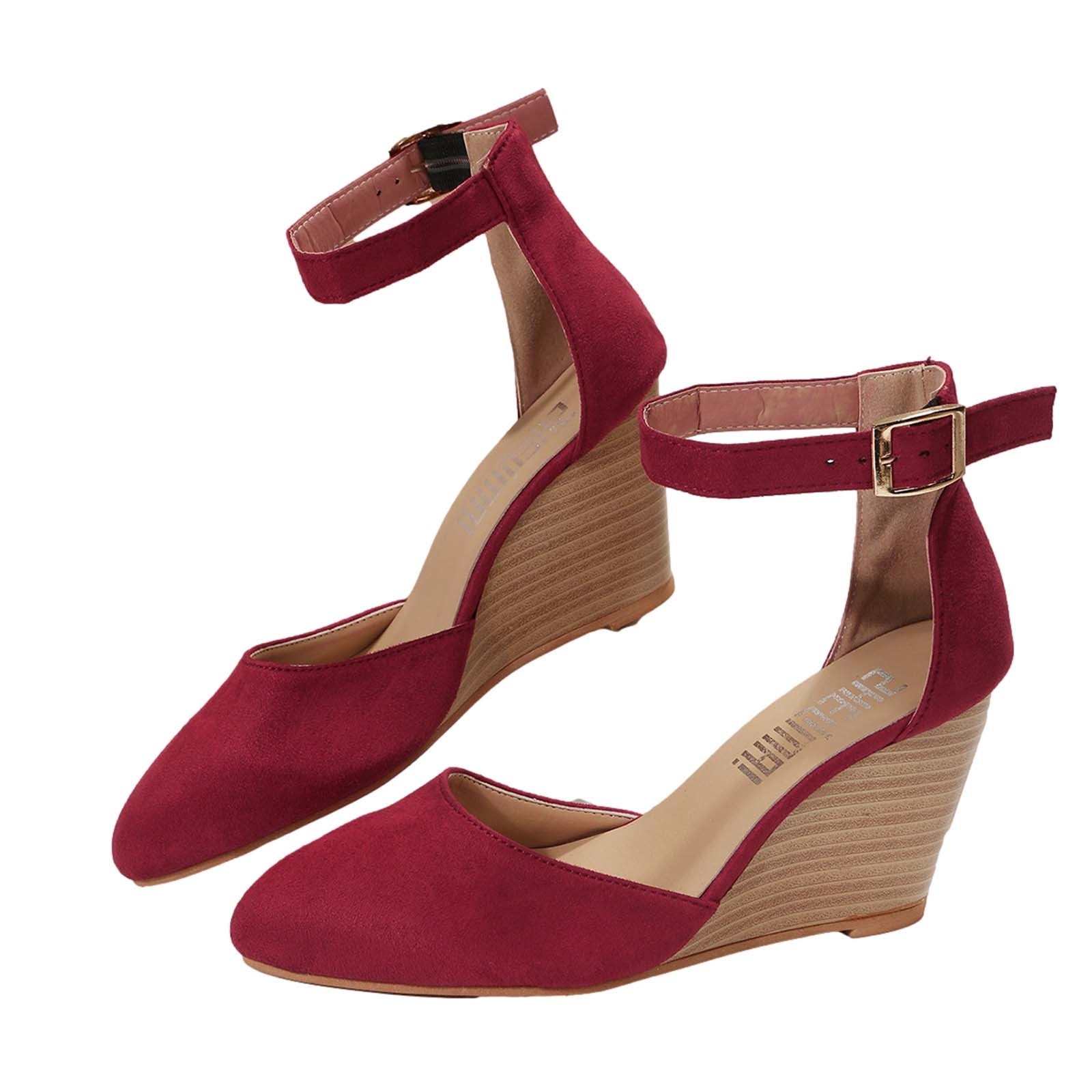 Closed Toe Espadrille Flatform Sandals with Ankle Strap