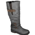 thumbnail image 1 of Juebong Fashion Plus Size Classic Boots Women Autumn Long Tube Zipper Low Heeled Shoes Boots Pointed Boots Knight Boots,Gray Size 6, 1 of 5