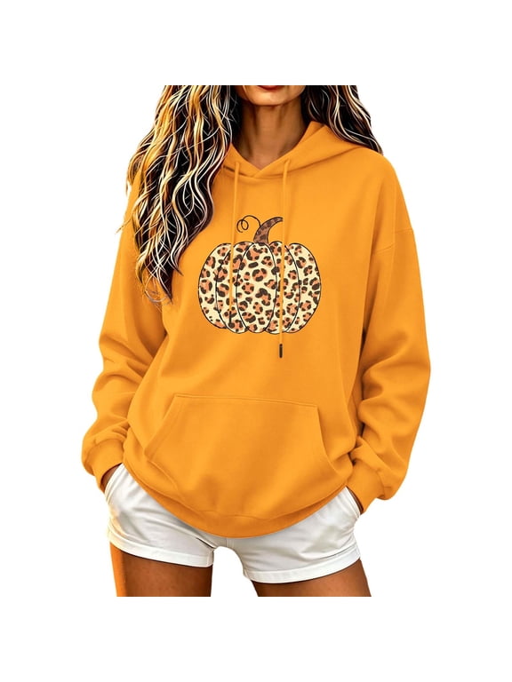 Halloween Hoodies for Women Oversized Sweatshirts Fall Travel Outfits 2026 | Funny Graphic Pullover, Lightweight Pocket Female Workout Winter Trendy Clothes