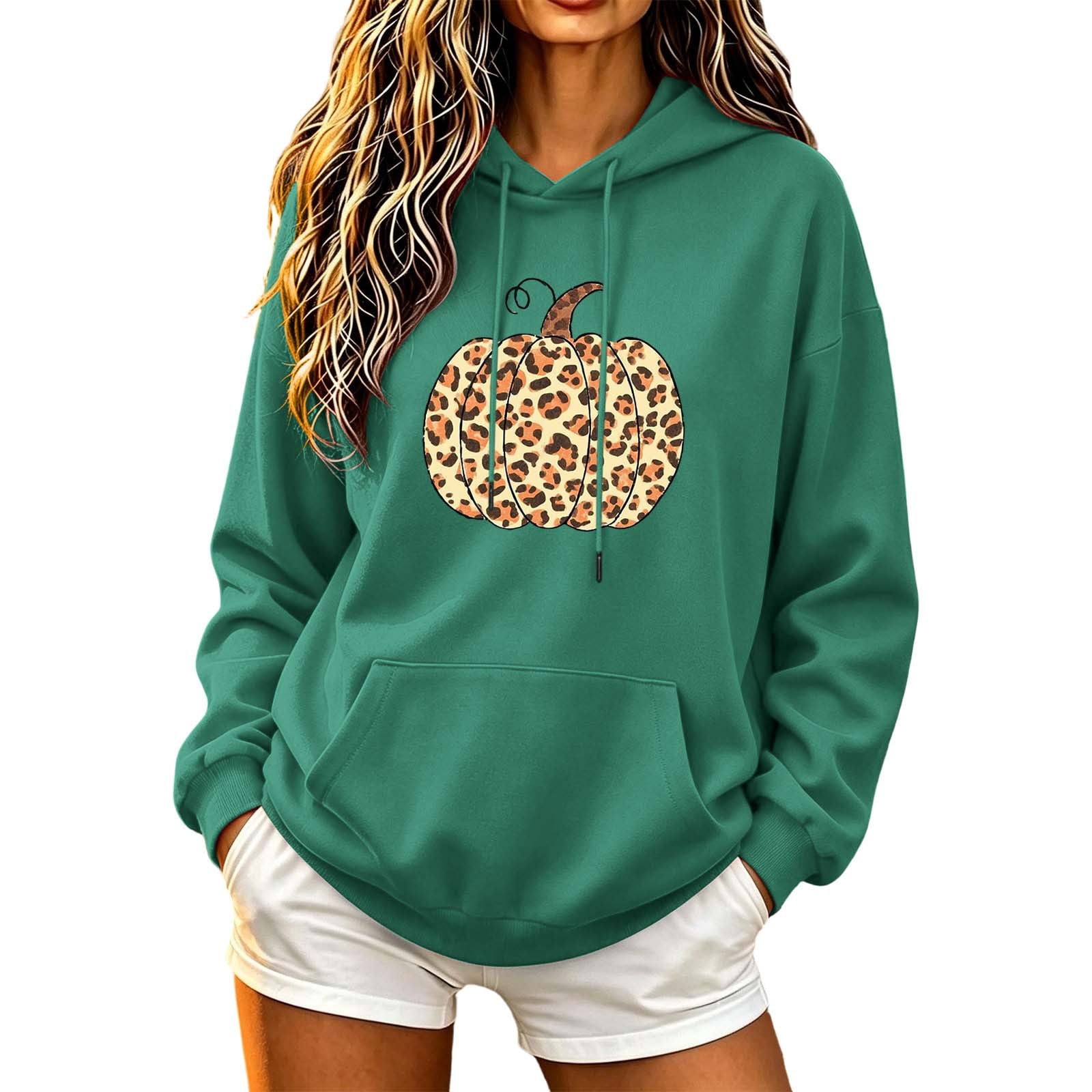 Juebong Halloween Hoodies for Women Oversized Sweatshirts Fall Travel ...