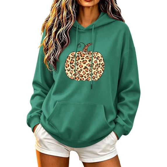 Juebong Halloween Hoodies for Women Oversized Sweatshirts Fall Travel Outfits 2026 | Funny Graphic Pullover, Lightweight Pocket Female Workout Winter Trendy Clothes