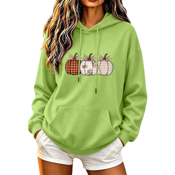 Juebong Halloween Hoodies for Women Oversized Sweatshirts Fall Travel Outfits 2026 | Funny Graphic Pullover, Lightweight Pocket Female Workout Winter Trendy Clothes